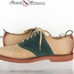 Mens Cole Haan Stylish G2 Oxford Beige/green Leather Shoes sz 8.5 D