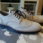 Men’s Cole Haan Lunargrand suede Wingtip ivory/black 11 M New