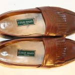 COLE HAAN  Men’s Size 12 LOAFERS Brown Leather SLIP-ON Shoes Fringe Tassle USA