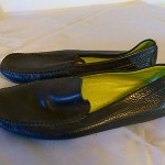 COLE HAAN Black Mens 9.5 Driving Mocs Shoes Slip on Moccasins SHOES EXCELLENT