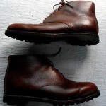 RARE! COLE HAAN 6 Hole Lace Up Ankle Boots Vibram Sole Brown Pebble Leather 9 M