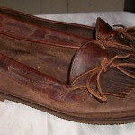 Cole Haan Mens 12 M Premium Two Tone Brown Leather Loafer w/ Scallops