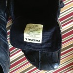 Diesel Black leather Almaty shoes Size 12
