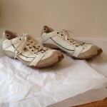 Diesel White Leather Mens Sneaker With Green Stitchingsize Us 11