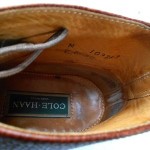 RARE! COLE HAAN 6 Hole Lace Up Ankle Boots Vibram Sole Brown Pebble Leather 9 M