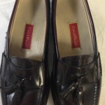 Cole Haan Burgandy Tassel Loafer Leather Slip on Dress Shoe GUC 12 D Wide