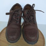 Mens sz 8 M dark brown leather rustic Timberland all terrain work/ casual shoes