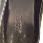 COLE HAAN  Slip-on Penny LOAFERS Two-Tone Black & Tan LEATHER Italy Mens 8 M