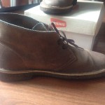 Clarks Desert Boots Taupe Suede Sz 8 Pre Owned