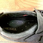 DIESEL BLACK-GRAY-SMOKE JAI LEATHER ATHLETIC CASUAL SHOES-11M-WORN ONCE