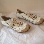 Diesel White Leather Mens Sneaker With Green Stitchingsize Us 11