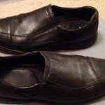 Size 11 Mens Cole Haan Nike Air Black Leather Loafers Slide On Shoes