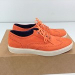COLE HAAN BERGEN Suede Leather Wingtip Orange Lace Up 10.5 D Corporate Mens