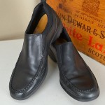 Cole Haan Men’s Black Leather Moccasin Slip On Shoes w/ Nike Air Soles 9M