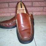 COLE HAAN “NIKE AIR” BROWN LEATHER SLIP ON’S SIZE 9M