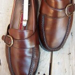 Cole Haan Mens Casual Dress Shoe Size 8.5EEE Brown Leather Slip On Buckle Loafer