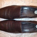 HUGO BOSS BROWN LEATHER DRESS BOSS LOAFERS SLIP ON SHOES SZ: 9.5