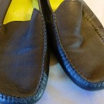 COLE HAAN Black Mens 9.5 Driving Mocs Shoes Slip on Moccasins SHOES EXCELLENT