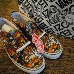 Authentic New Kenzo Tiger Tigerfever Flying Chukka Print Vans Sneakers US 8.5