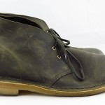 Clarks Originals Dark Green Leather Lace Up Desert Boots Men Size 8.5 M
