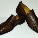 COLE HAAN Rust-Brown Leather Slip-On Loafers – US 10 M