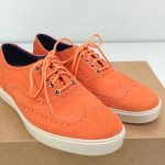COLE HAAN BERGEN Suede Leather Wingtip Orange Lace Up 10.5 D Corporate Mens
