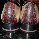 MENS COLE HAAN AIR COLTON CHOCOLATE SUEDE W/ CROC. SADDLE/OXFORD