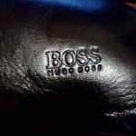 Hugo Boss Loafers Sz 10 Chesterfield Mocassins Black Leather Excellent Condition