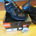 NEW with Box DIESEL NIIGATA Mens shoes size 11 solid black suede ortholite 0087