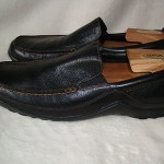 COLE HAAN MENS BLACK LEATHER LOAFERS SIZE 8.5 M