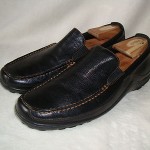 COLE HAAN MENS BLACK LEATHER LOAFERS SIZE 8.5 M