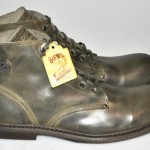 $350 NEW Diesel TATRA ORIGINAL Military Green Leather Ankle Boots 46/12.5