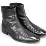 Hugo Boss Black Leather Side zip Ankle Boots Men’s eu 9.5 us 10.5