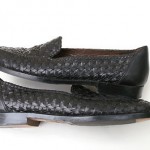 Men’s Cole Haan Bragano Woven Leather Loafers 9 M- Black
