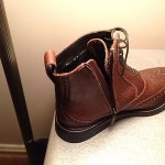 Mens Cole Haan Nike Air Brown Snake-Stamped Leather Ankle Boots Size 8 1/2
