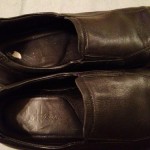 Size 11 Mens Cole Haan Nike Air Black Leather Loafers Slide On Shoes