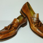 COLE HAAN Camel Tan Leather Tassel Slip-On Loafers – US 11 M