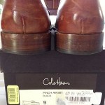 COLE HAAN Mens Pinch Air Leather Shoes – 9 ( comes w/ box, stretchers & bags )