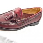 COLE HAAN Men’s slip on tassel loafer  SIZE 10 M burgandy leather