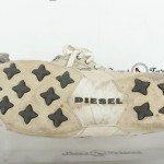 Mens Diesel Stylish Off White Leather Fashion Sneakers Shoes Sz. 12 M