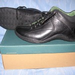 CLARKS CELICA BLACK LEATHER SHOES MEN’S 8M