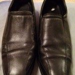 Size 11 Mens Cole Haan Nike Air Black Leather Loafers Slide On Shoes