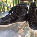 Diesel Black Patent Leather High Tops Shoes Sports Athletic 12 M