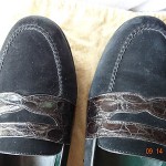 Men’s size 11 BRAGANO Black GENUINE CROCODILE shoes Cole Haan Loafer Leather