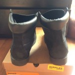 Timberland 6 Inch Boots Black Suede Sz 8 Pre Owned