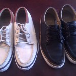 2 LOT OF VANS COBERN OTW VAULT DEL BARCO BOAT BLACK BEIGE SZ 9.5 LEATHER SUEDE