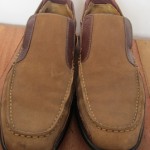 Cole Haan Nike Air Nubuck Leather Synthetic Sole Brass Shoes Loafers SZ 7 M