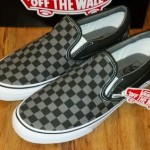 **** Vans Mens Shoes Classic Slip-On Checker Black/Pewter Size 12 ****