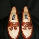 Mens Bragano Cole Haan Brown & Tan Leather Spectator Loafers 11.5 D Nice