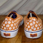 Vans CLEMSON TIGERS Orange & Purple Paw Print Canvas Shoes Men’s 13 RARE!!!